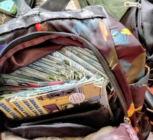 9 Bags ready and full of Gospel tracts.