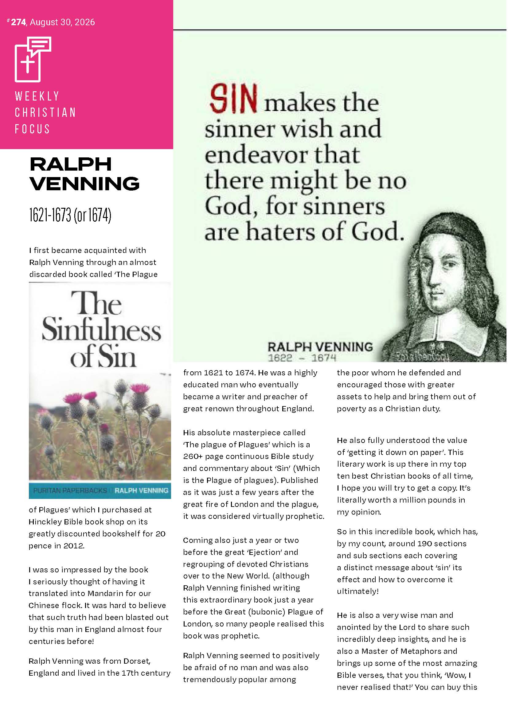 WCF274 Front page